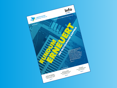 Titelseite der ASF-Info 25-1 auf blauem Hintergrund